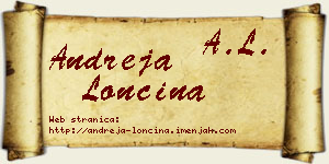 Andreja Lončina vizit kartica